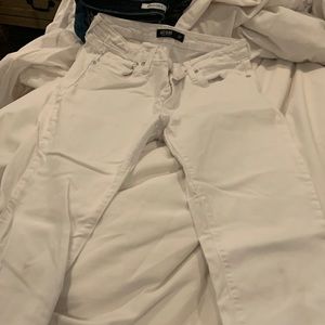 Just Black white jeans. No distressing